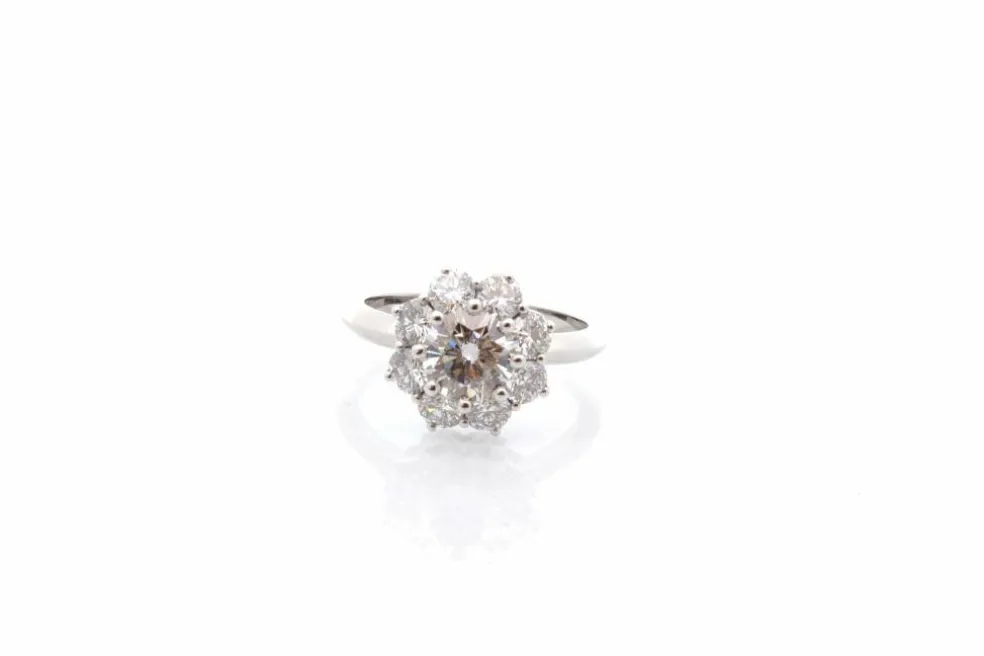 Bague marguerite diamant 1cts G/SI1