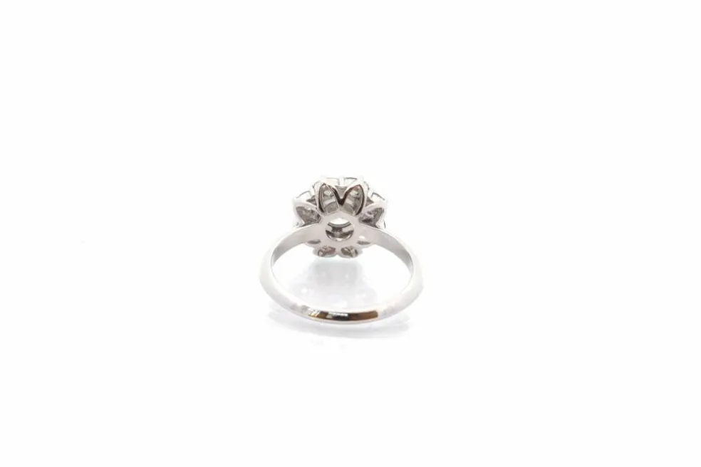 Bague marguerite diamant 1cts G/SI1
