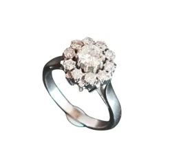 Bague Marguerite Diamants et Or Blanc