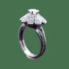 Bague marguerite diamants époque Art Déco