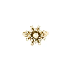 Bague marguerite diamants double halo