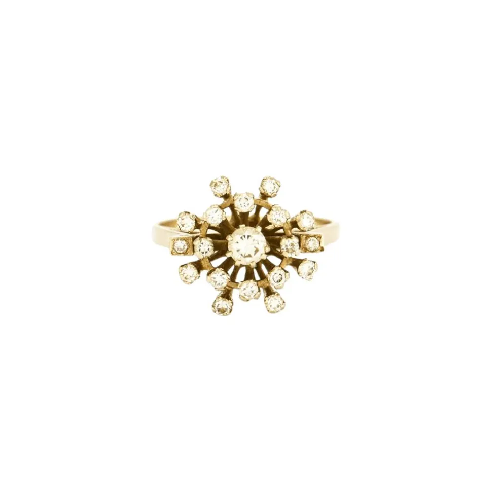 Bague marguerite diamants double halo