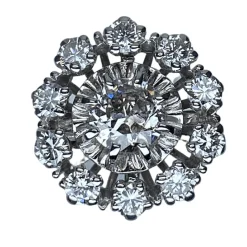Bague marguerite, diamants