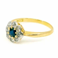 Bague Marguerite Diamants, Saphir