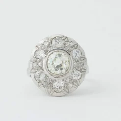 Bague marguerite diamants