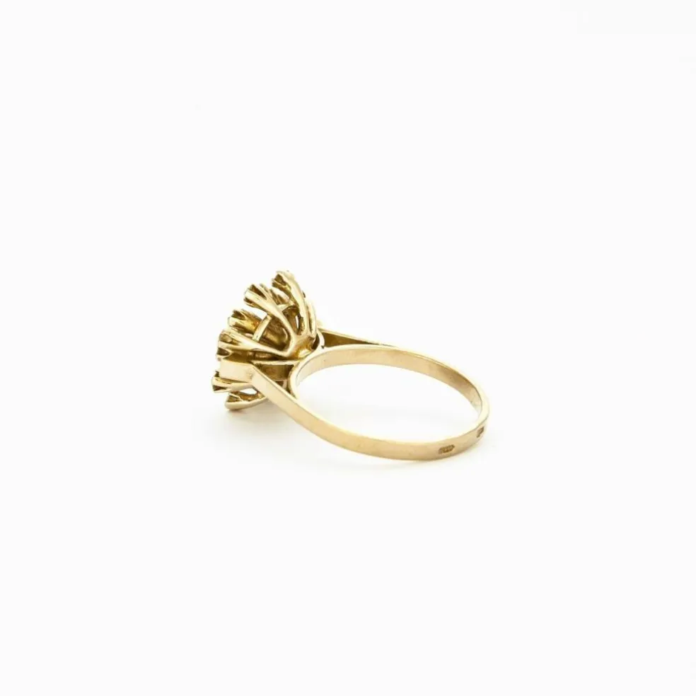 Bague marguerite diamants double halo