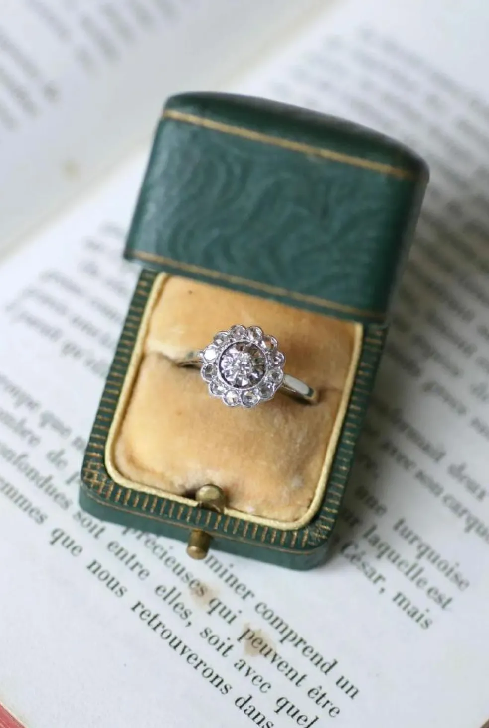 Bague Marguerite Diamants Art Déco