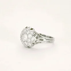 Bague Marguerite diamants platine