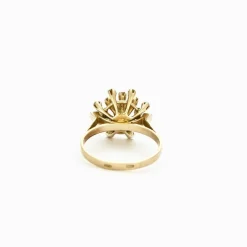 Bague marguerite diamants double halo