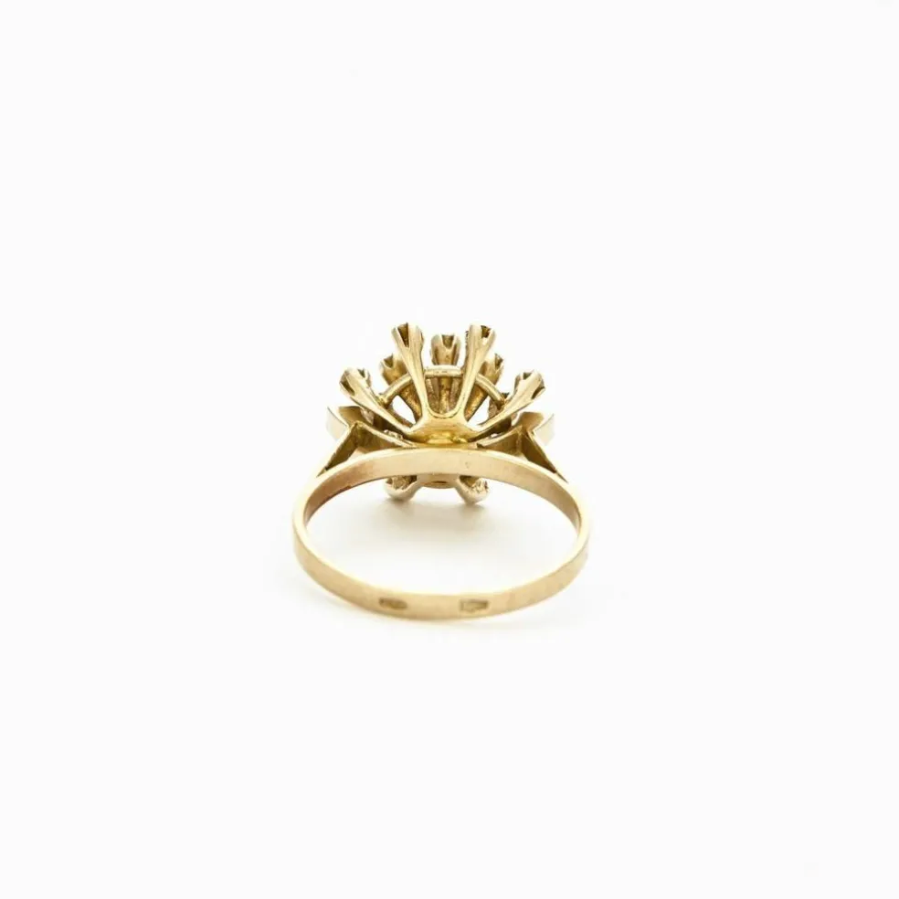 Bague marguerite diamants double halo