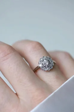 Bague Marguerite Diamants Art Déco