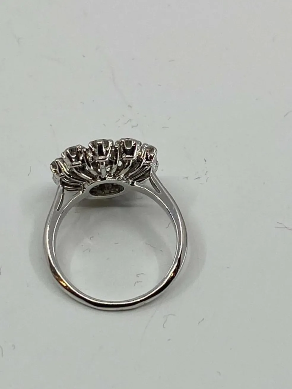 Bague marguerite, diamants