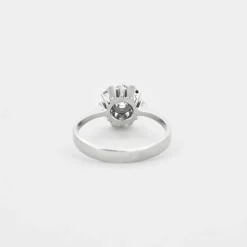 Bague marguerite diamants or blanc