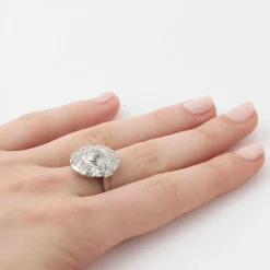 Bague marguerite diamants