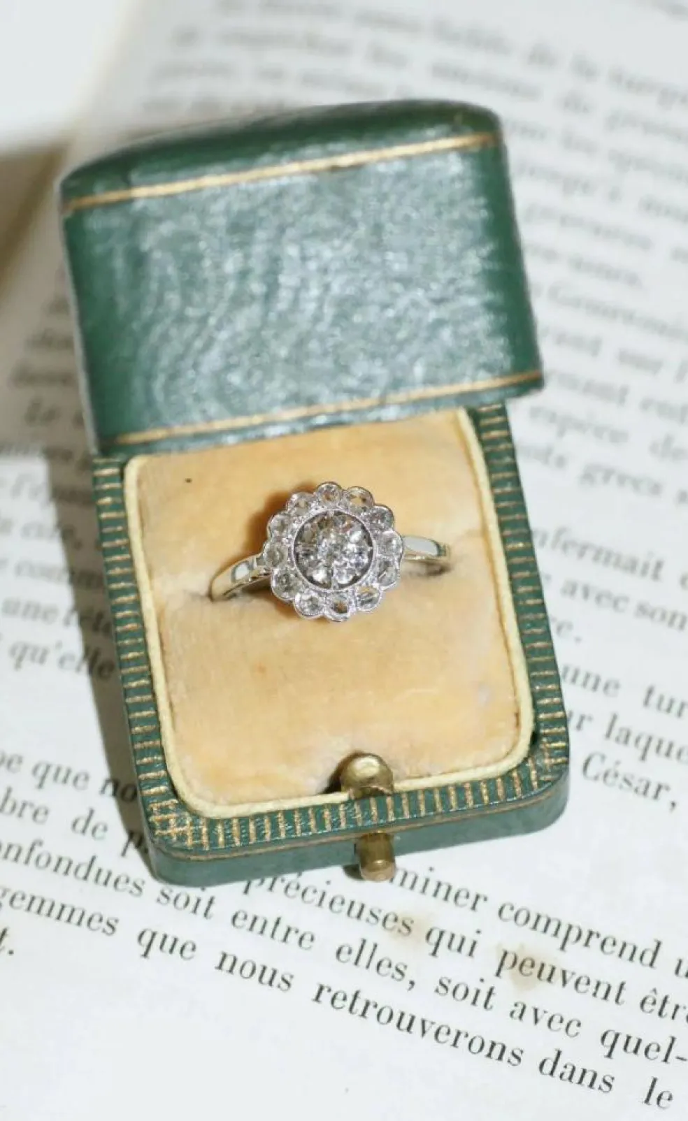 Bague Marguerite Diamants Art Déco