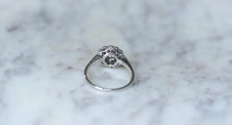 Bague Marguerite Diamants Art Déco