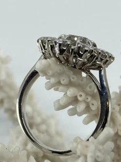 Bague marguerite, diamants