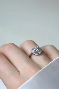 Bague Marguerite Diamants Art Déco