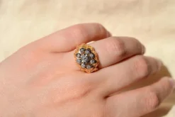 Bague Marguerite dôme Diamants