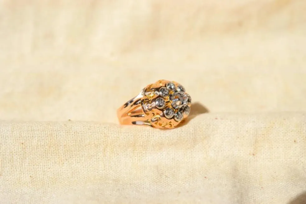 Bague Marguerite dôme Diamants
