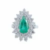 Bague Marguerite Emeraude Diamants