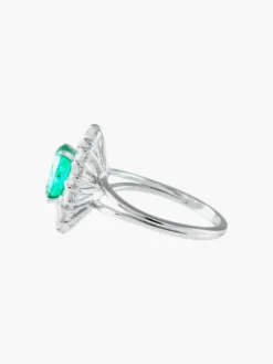 Bague Marguerite Emeraude et diamants