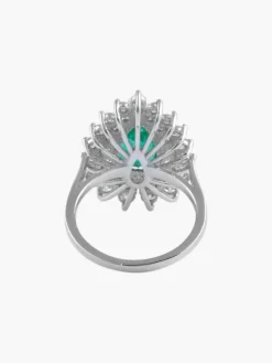 Bague Marguerite Emeraude Diamants