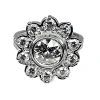 Bague marguerite en or blanc et diamant