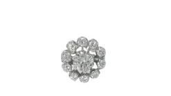 Bague marguerite en or blanc et diamants