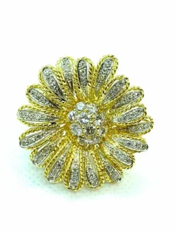 Bague marguerite en or jaune