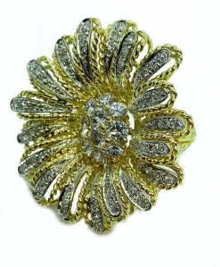 Bague marguerite en or jaune
