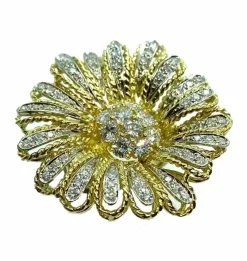 Bague marguerite en or jaune