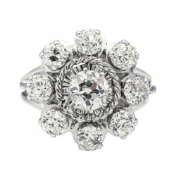 Bague Marguerite Or blanc Diamant