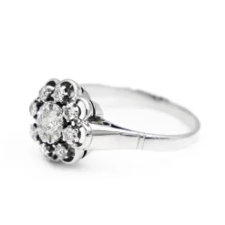 Bague Marguerite Or blanc Diamant