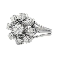 Bague Marguerite Or blanc Diamant