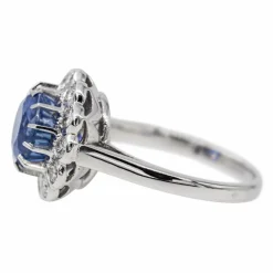 Bague Marguerite Or blanc Saphir