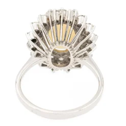 Bague Marguerite Or Blanc Opale