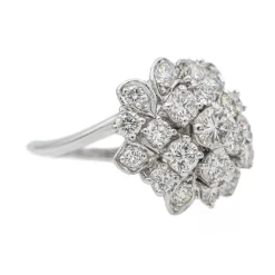 Bague Marguerite Or blanc Diamant