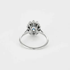 Bague marguerite or blanc et saphir