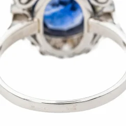 Bague Marguerite Or blanc Saphir
