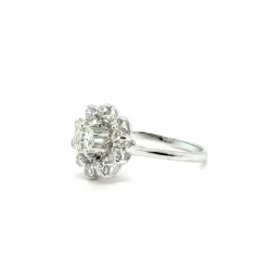 Bague Marguerite Or Blanc Diamants