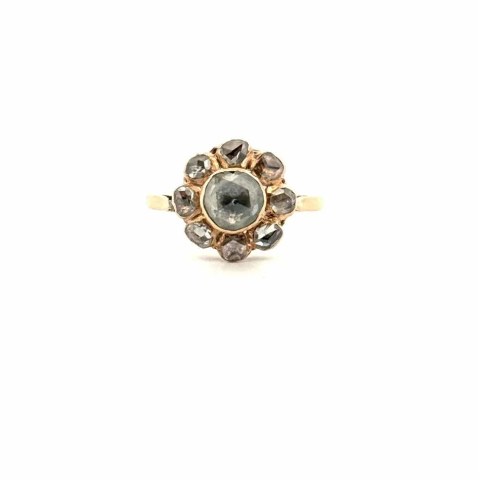 Bague Marguerite Or Jaune Diamants