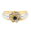 Bague Marguerite Or jaune Saphir