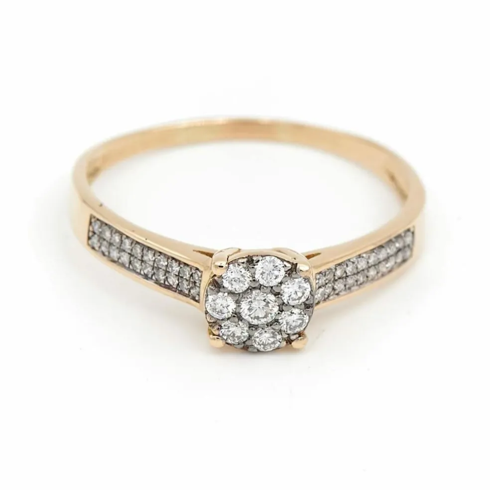 Bague Marguerite Or jaune Diamant