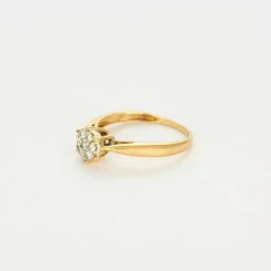 Bague Marguerite or jaune et diamants