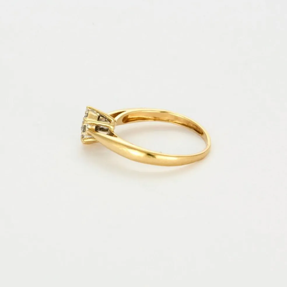 Bague Marguerite or jaune et diamants