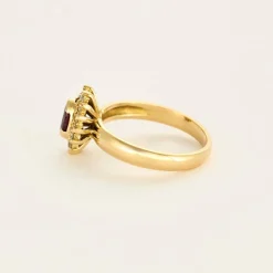 Bague Marguerite Or jaune, Rubis et Diamants