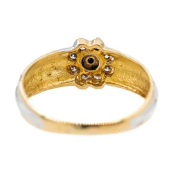 Bague Marguerite Or jaune Saphir