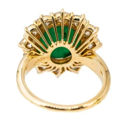 Bague Marguerite Or jaune Emeraude