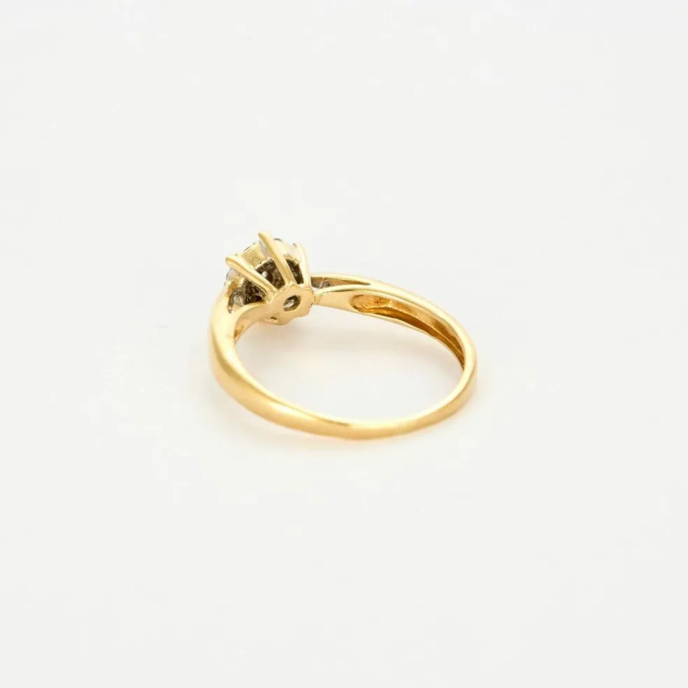 Bague Marguerite or jaune et diamants